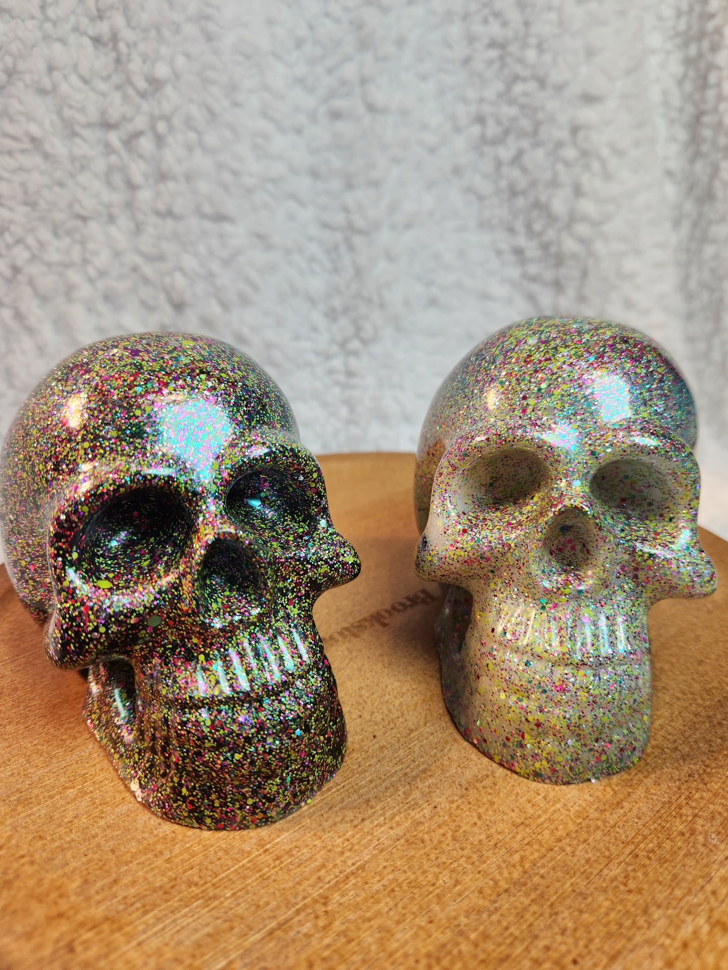 Black and Whit Confetti Skull